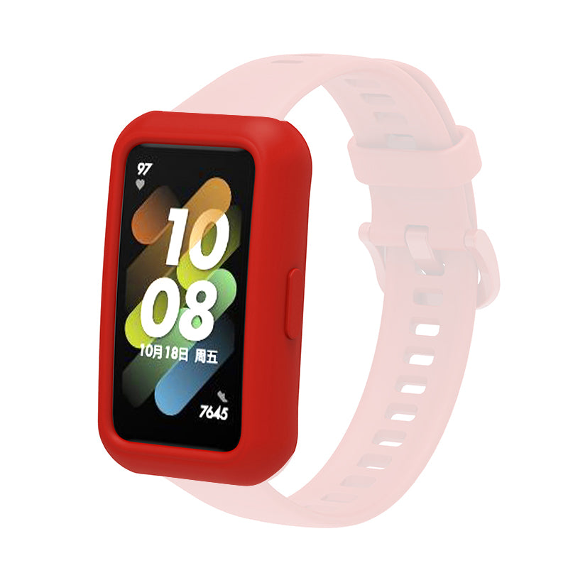 Soft Silicone Watch Case for Huawei Band 7 6 Anti-scratch Protection Watch Frame Cover Soft Silicone Watch Case for Huawei Band 7 6 Anti-scratch Protection Watch Frame Cover